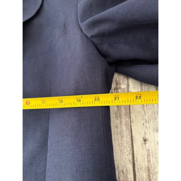 Lauren Ralph Lauren LINEN 2 Button Navy Blue Blazer Sport Coat Jacket 44 L - Picture 6 of 10